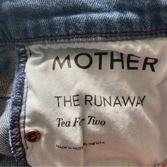 Mother Denim The Runaway Jeans  Tea For Two Sz 26 Mid Low Rise Kick Flare - Picture 14 of 14